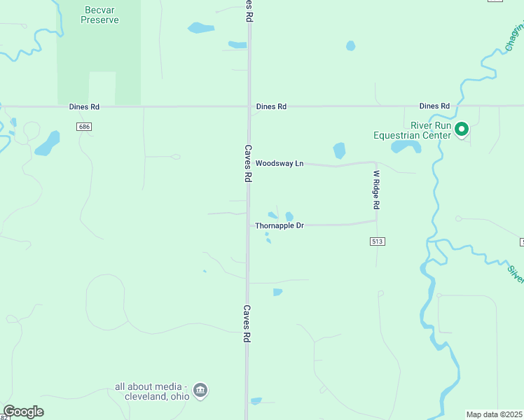 map of restaurants, bars, coffee shops, grocery stores, and more near 14485 Caves Road in Novelty