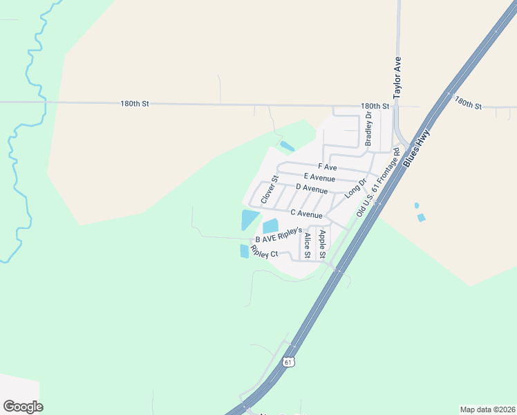 map of restaurants, bars, coffee shops, grocery stores, and more near Ripley Court in Muscatine