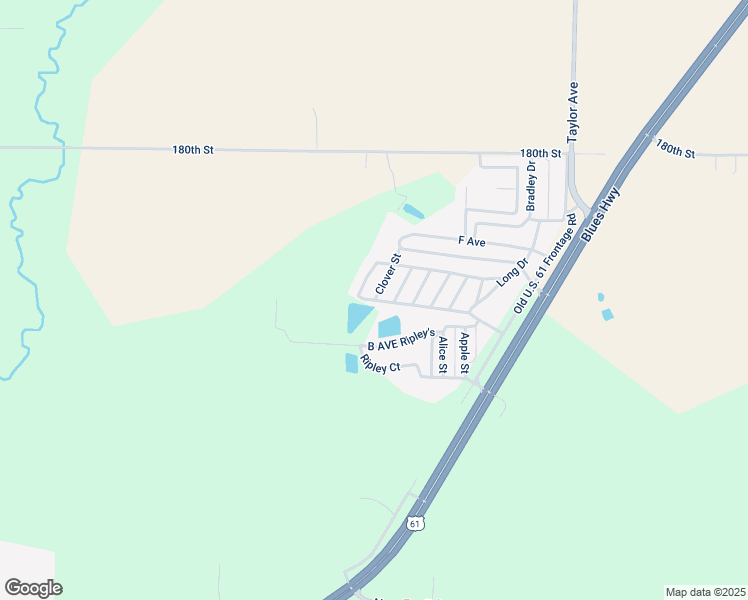 map of restaurants, bars, coffee shops, grocery stores, and more near Ripley Court in Muscatine