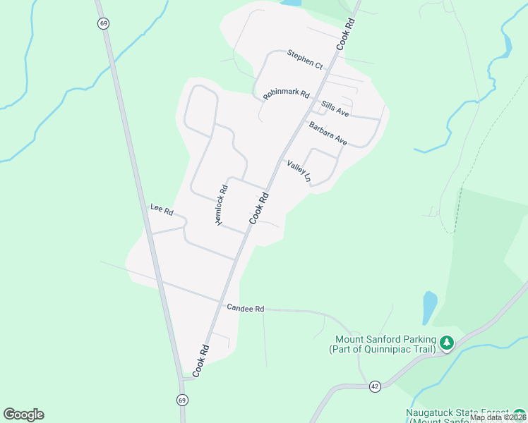 map of restaurants, bars, coffee shops, grocery stores, and more near 195 Cook Road in Prospect