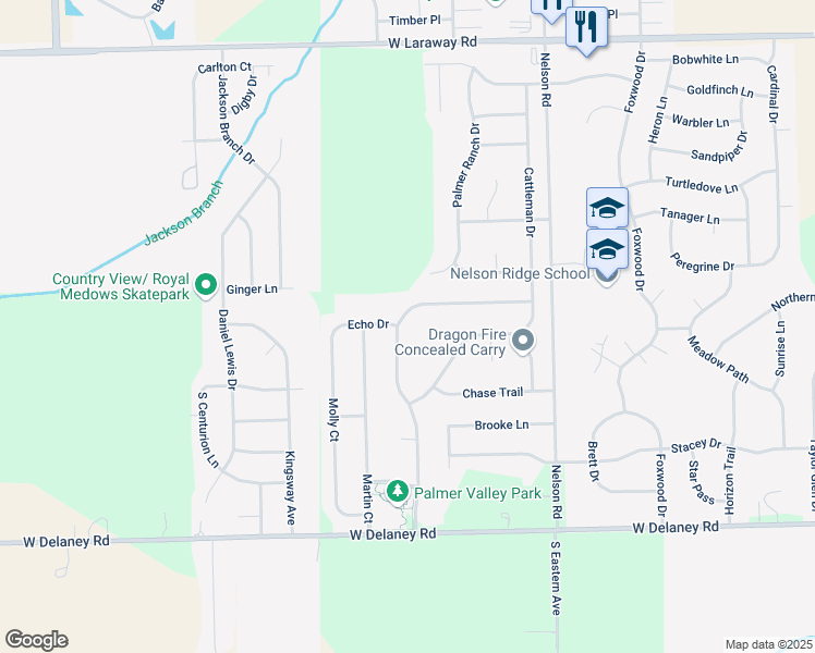 map of restaurants, bars, coffee shops, grocery stores, and more near 1179 Yamma Ridge in New Lenox