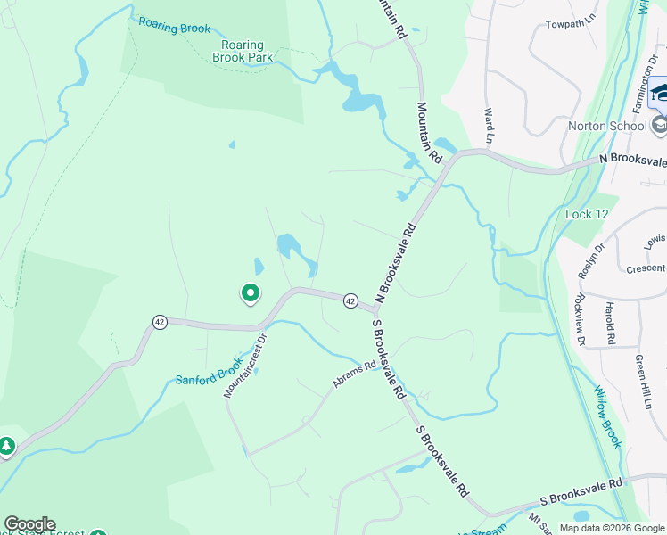 map of restaurants, bars, coffee shops, grocery stores, and more near 6 Roaring Brook Road in Cheshire