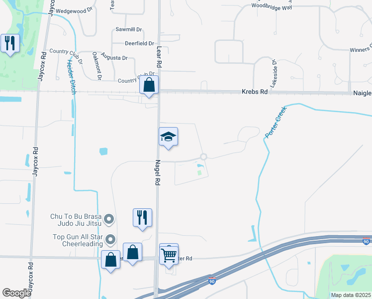 map of restaurants, bars, coffee shops, grocery stores, and more near 33350 Health Campus Boulevard in Avon