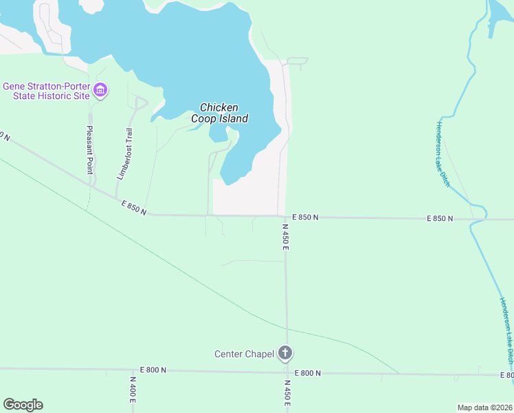 map of restaurants, bars, coffee shops, grocery stores, and more near 4393 East 850 North in Rome City