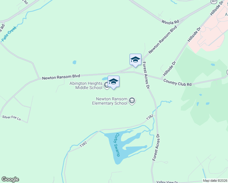 map of restaurants, bars, coffee shops, grocery stores, and more near 1555 Newton Ransom Boulevard in Clarks Summit