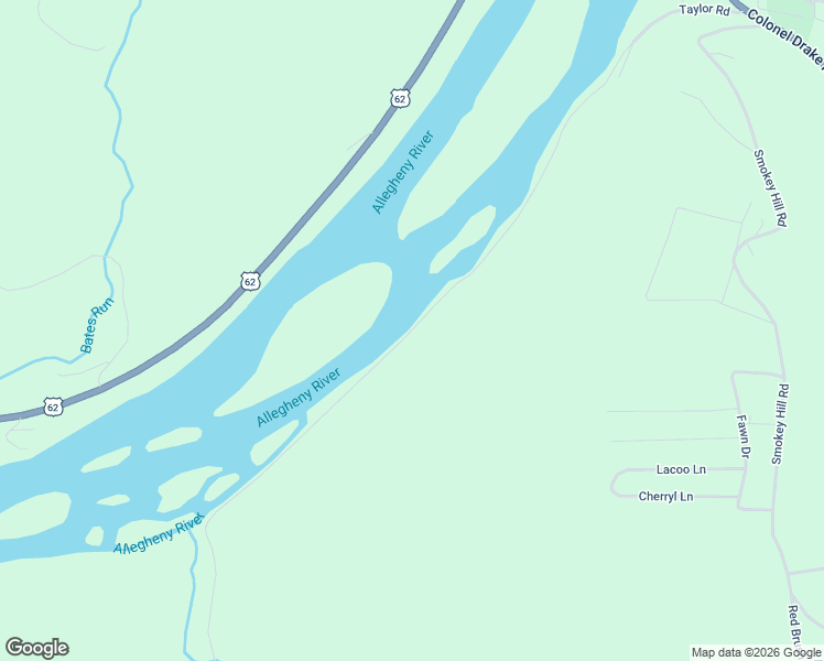 map of restaurants, bars, coffee shops, grocery stores, and more near Taylor Road in Tionesta