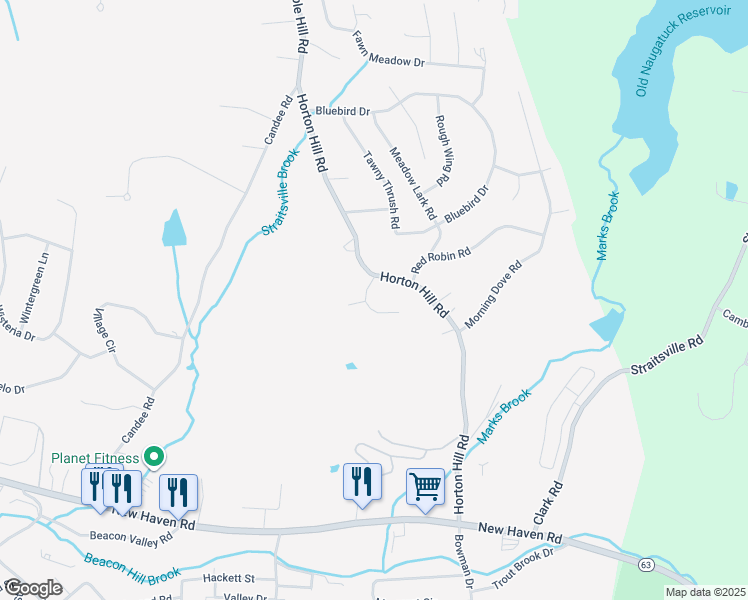 map of restaurants, bars, coffee shops, grocery stores, and more near 28 Marc Street in Naugatuck