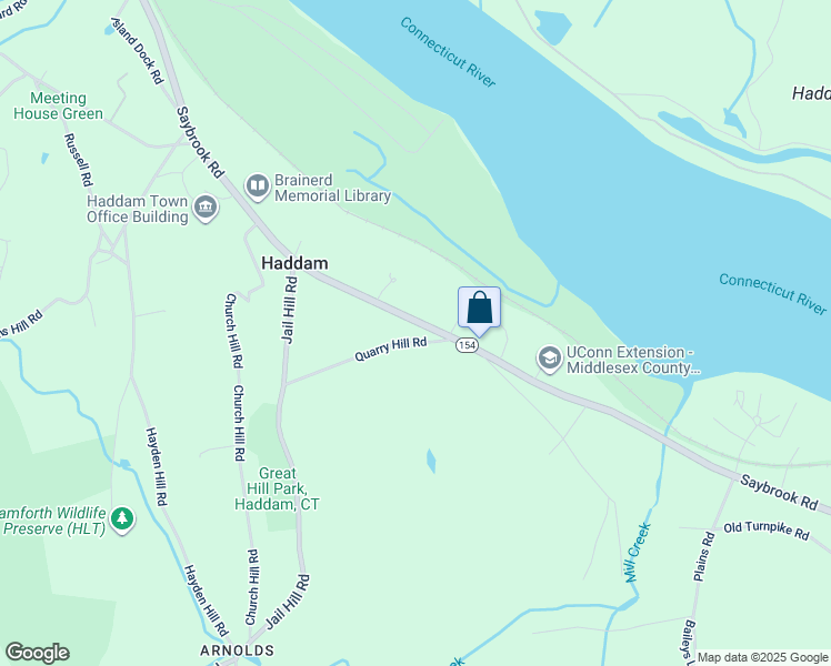 map of restaurants, bars, coffee shops, grocery stores, and more near 41 Quarry Hill Road in Haddam