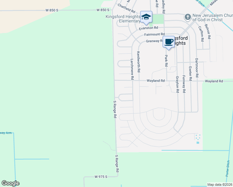 map of restaurants, bars, coffee shops, grocery stores, and more near in LaPorte County
