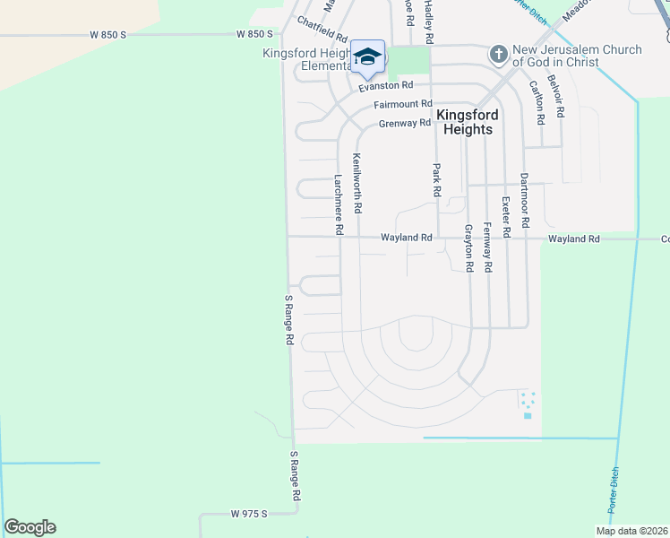 map of restaurants, bars, coffee shops, grocery stores, and more near 706 Bryce Road in Kingsford Heights