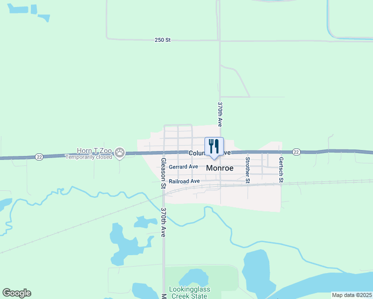 map of restaurants, bars, coffee shops, grocery stores, and more near 500-598 Columbus Avenue in Monroe