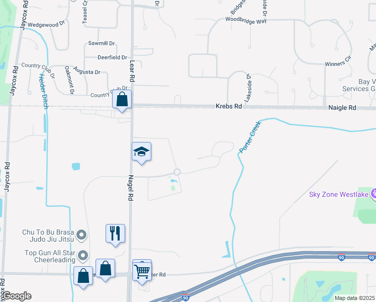 map of restaurants, bars, coffee shops, grocery stores, and more near 33200 Health Campus Boulevard in Avon