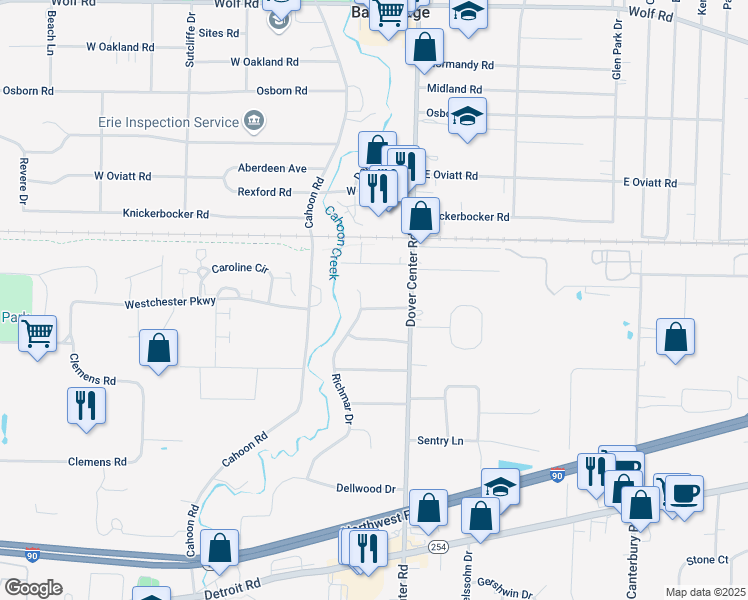 map of restaurants, bars, coffee shops, grocery stores, and more near 27317 Santa Clara Drive in Westlake