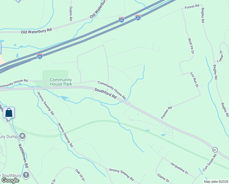 map of restaurants, bars, coffee shops, grocery stores, and more near 472 Community House Road in Southbury