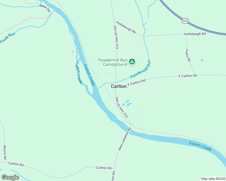 map of restaurants, bars, coffee shops, grocery stores, and more near 1309 New Lebanon Road in Carlton