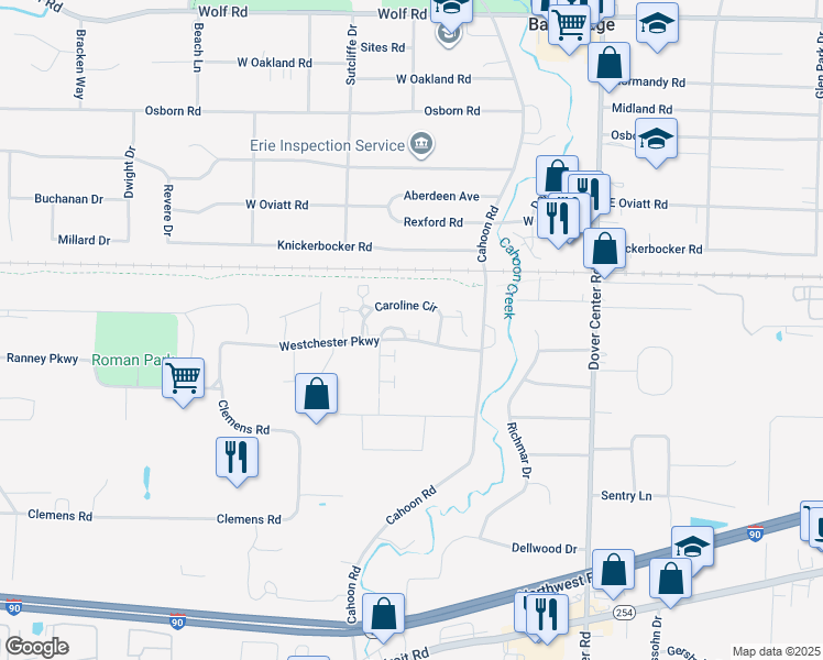 map of restaurants, bars, coffee shops, grocery stores, and more near 27652 Westchester Parkway in Westlake