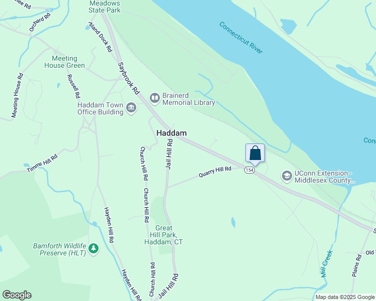 map of restaurants, bars, coffee shops, grocery stores, and more near 963 Saybrook Road in Haddam