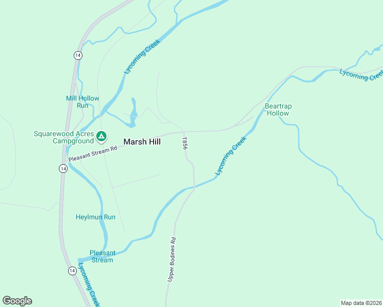 map of restaurants, bars, coffee shops, grocery stores, and more near 2020 Upper Bodines Road in Trout Run