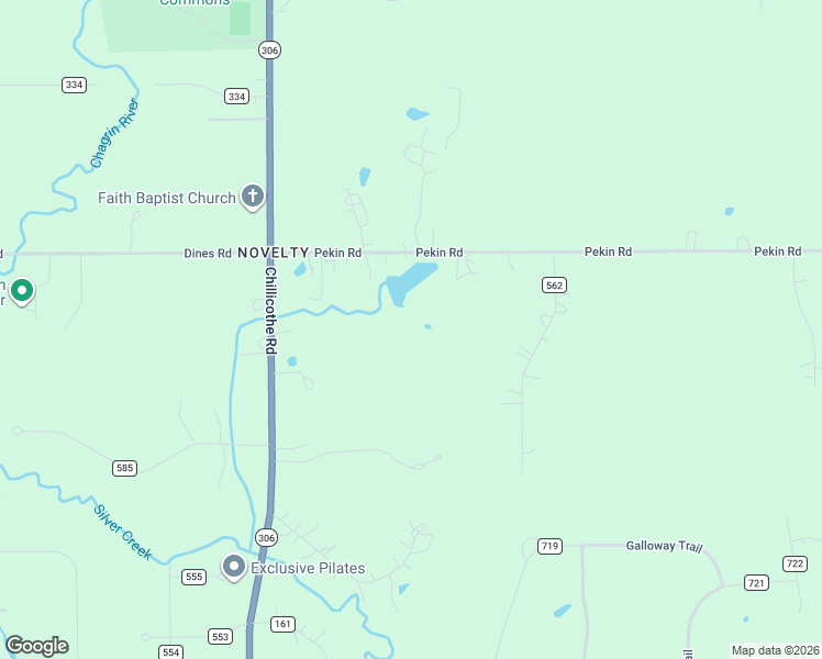 map of restaurants, bars, coffee shops, grocery stores, and more near in Novelty