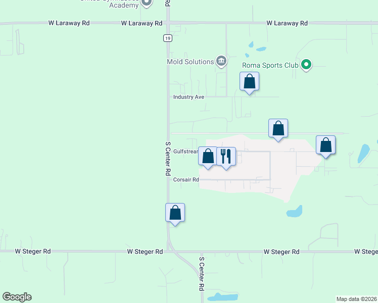 map of restaurants, bars, coffee shops, grocery stores, and more near 9502 Gulfstream Road in Frankfort