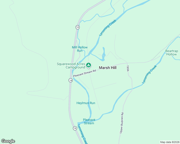 map of restaurants, bars, coffee shops, grocery stores, and more near 182 Pleasant Stream Road in Trout Run