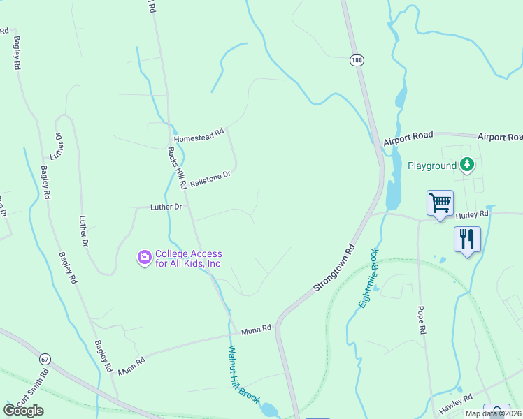 map of restaurants, bars, coffee shops, grocery stores, and more near 101 Overton Farm Drive in Southbury
