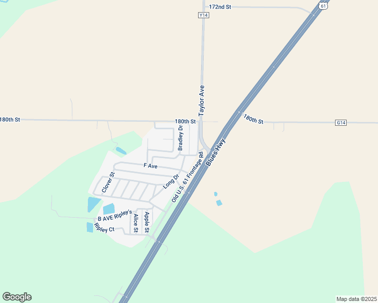 map of restaurants, bars, coffee shops, grocery stores, and more near Howitzer Drive in Muscatine