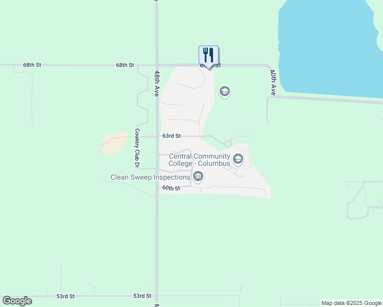 map of restaurants, bars, coffee shops, grocery stores, and more near 6051 Meyer Road in Columbus