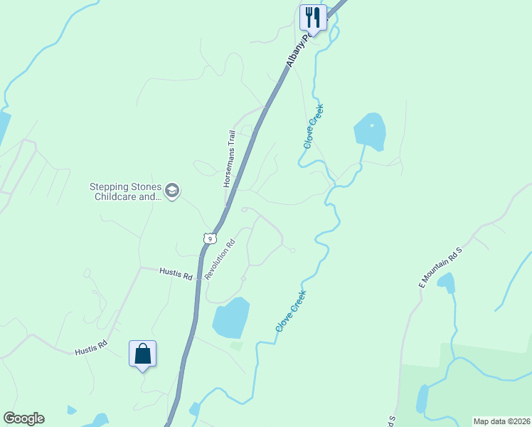 map of restaurants, bars, coffee shops, grocery stores, and more near 51 Yesterday Drive in Cold Spring