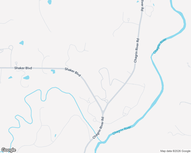 map of restaurants, bars, coffee shops, grocery stores, and more near 44022 Shaker Boulevard in Chagrin Falls