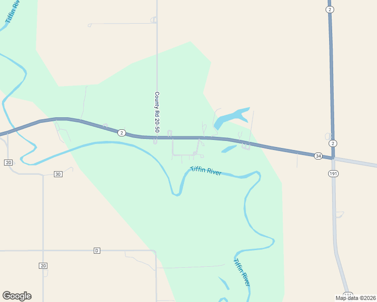 map of restaurants, bars, coffee shops, grocery stores, and more near 20748 Ohio 34 in Stryker