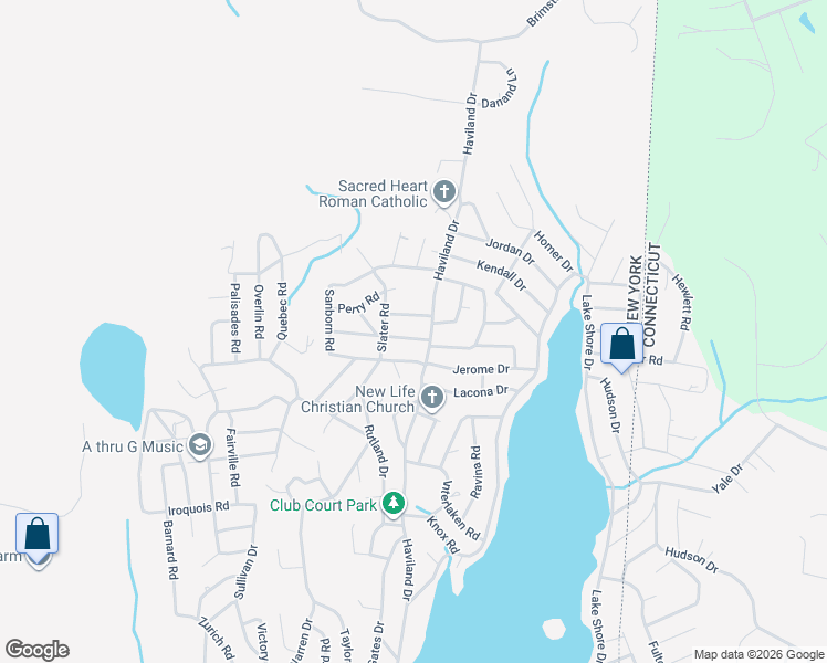 map of restaurants, bars, coffee shops, grocery stores, and more near 11 Thames Road in Patterson