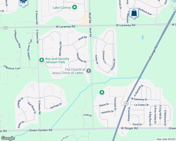 map of restaurants, bars, coffee shops, grocery stores, and more near 11249 Laura Lane in Frankfort