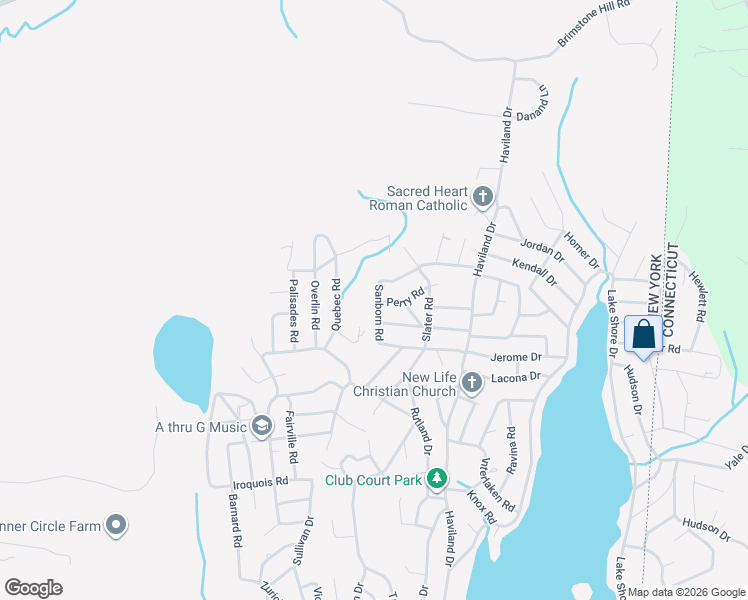 map of restaurants, bars, coffee shops, grocery stores, and more near 40 Sanborn Road in Patterson