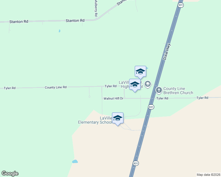map of restaurants, bars, coffee shops, grocery stores, and more near 12801-12999 County Line Road in Lakeville