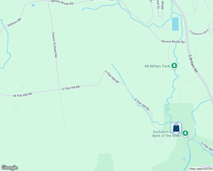 map of restaurants, bars, coffee shops, grocery stores, and more near 715 East Flat Hill Road in Southbury