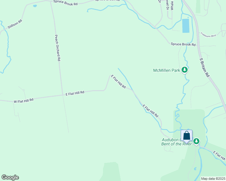 map of restaurants, bars, coffee shops, grocery stores, and more near 715 East Flat Hill Road in Southbury