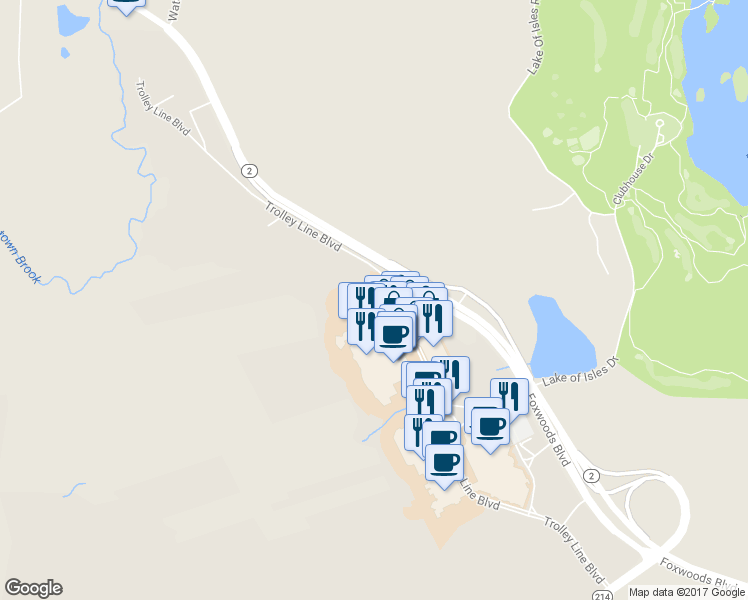 map of restaurants, bars, coffee shops, grocery stores, and more near 39 Norwich-Westerly Rd in Ledyard