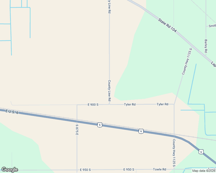 map of restaurants, bars, coffee shops, grocery stores, and more near 8902 County Line Road in Walkerton