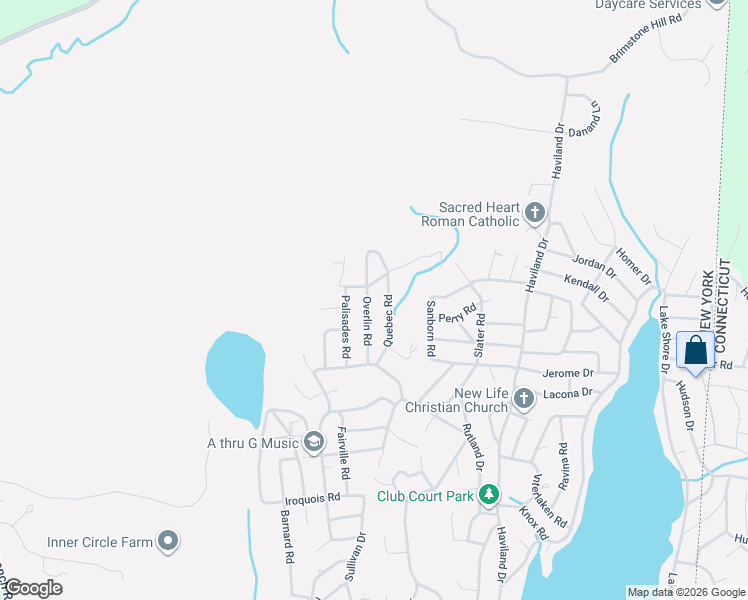map of restaurants, bars, coffee shops, grocery stores, and more near 18 Quebec Road in Patterson