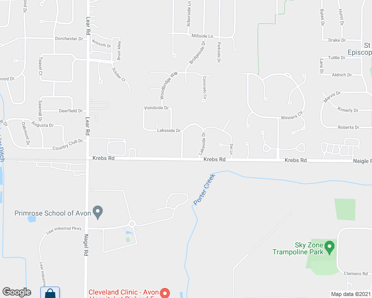 map of restaurants, bars, coffee shops, grocery stores, and more near 779 Lakeside Drive in Avon Lake
