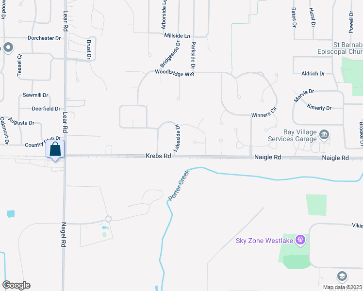 map of restaurants, bars, coffee shops, grocery stores, and more near 638 Lakeside Drive in Avon Lake