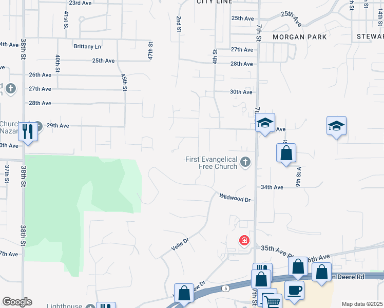 map of restaurants, bars, coffee shops, grocery stores, and more near 226 33rd Avenue in Moline