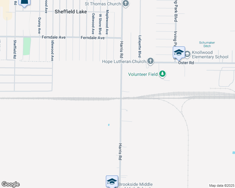 map of restaurants, bars, coffee shops, grocery stores, and more near in Sheffield Lake