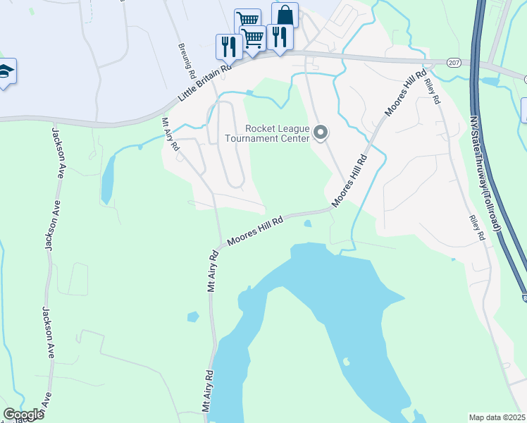 map of restaurants, bars, coffee shops, grocery stores, and more near 14 Belle Court in New Windsor