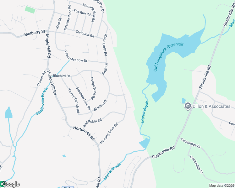 map of restaurants, bars, coffee shops, grocery stores, and more near 16 Thistle Down Lane in Naugatuck