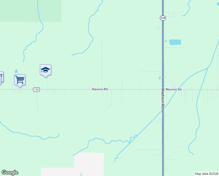 map of restaurants, bars, coffee shops, grocery stores, and more near 16352 Nauvoo Road in Middlefield