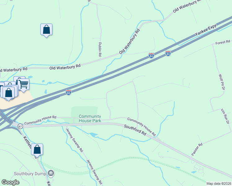 map of restaurants, bars, coffee shops, grocery stores, and more near 146 Pepper Tree Hill Lane in Southbury