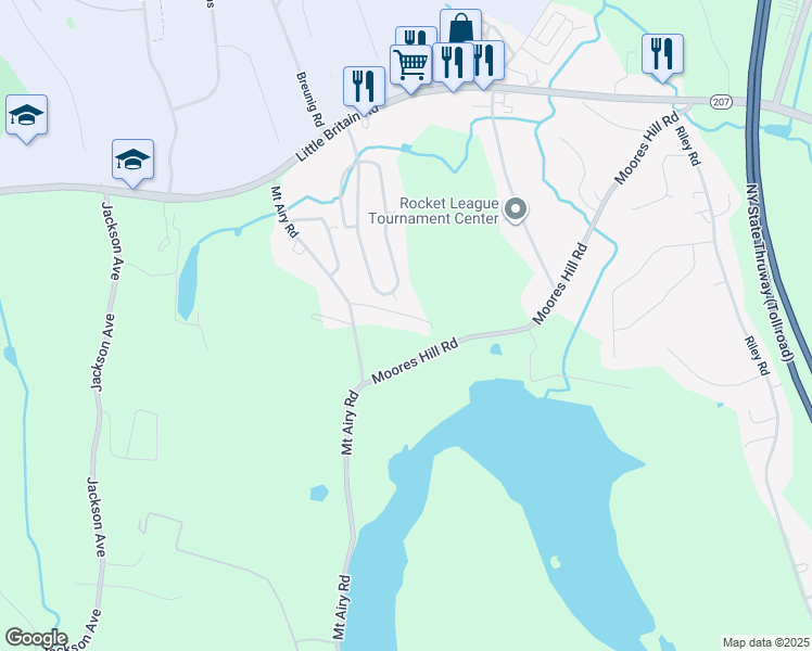map of restaurants, bars, coffee shops, grocery stores, and more near 14 Belle Court in New Windsor