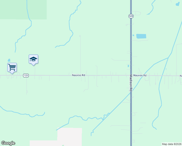 map of restaurants, bars, coffee shops, grocery stores, and more near 16352 Nauvoo Road in Middlefield